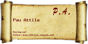 Pau Attila névjegykártya